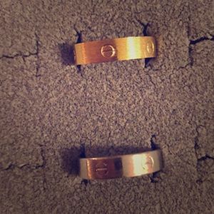 New rings in gold or silver. Brushed finish